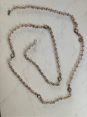 Virgins Saints & Angels Iridescent PINK Beaded Necklace